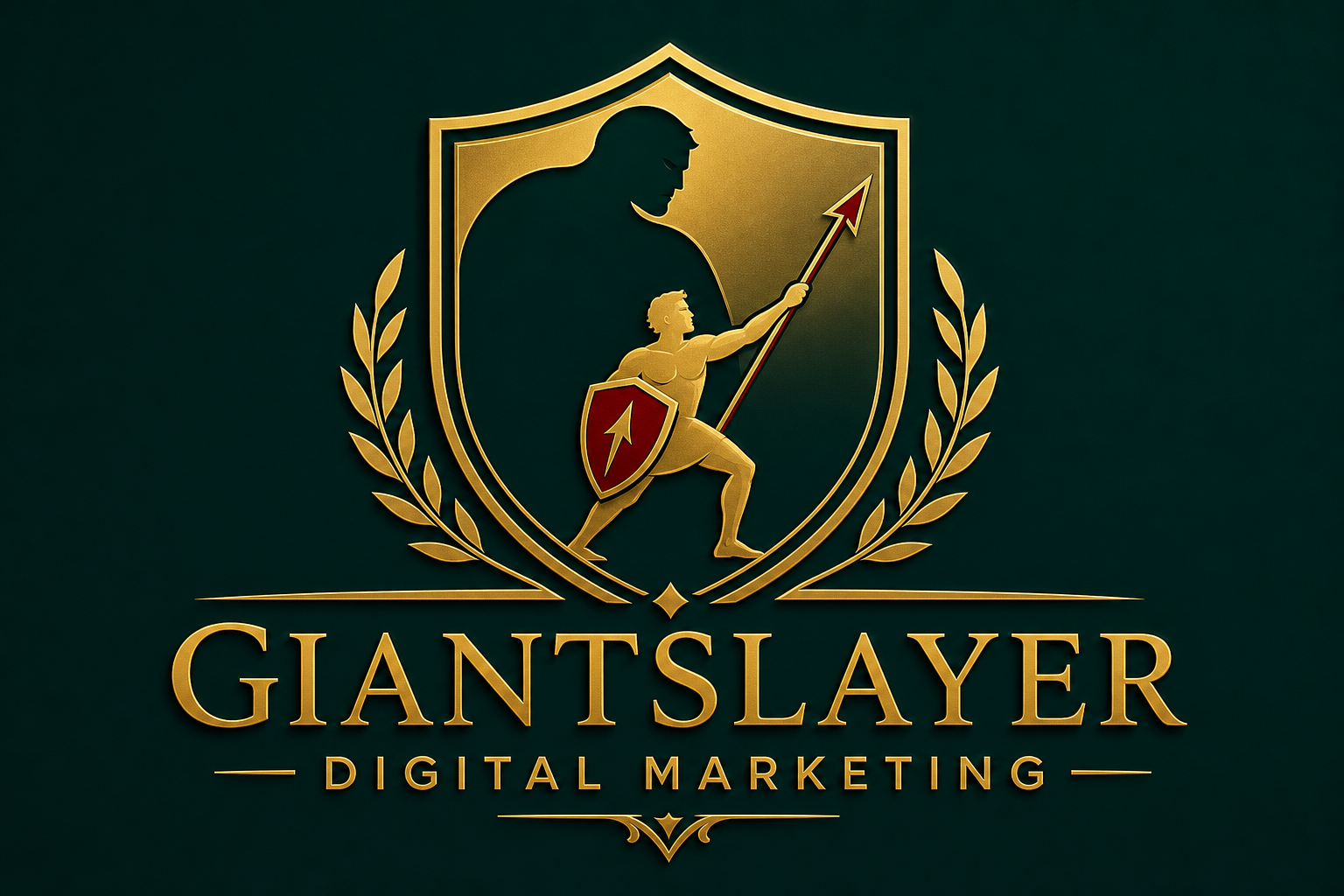 GiantSlayer Digital Marketing luxury crest logo
